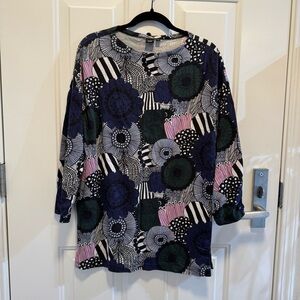 Marimekko Multicolor Floral Long Sleeve Top